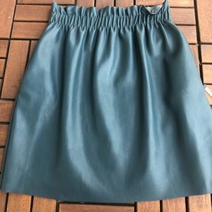 Zara teal faux learher skirt
